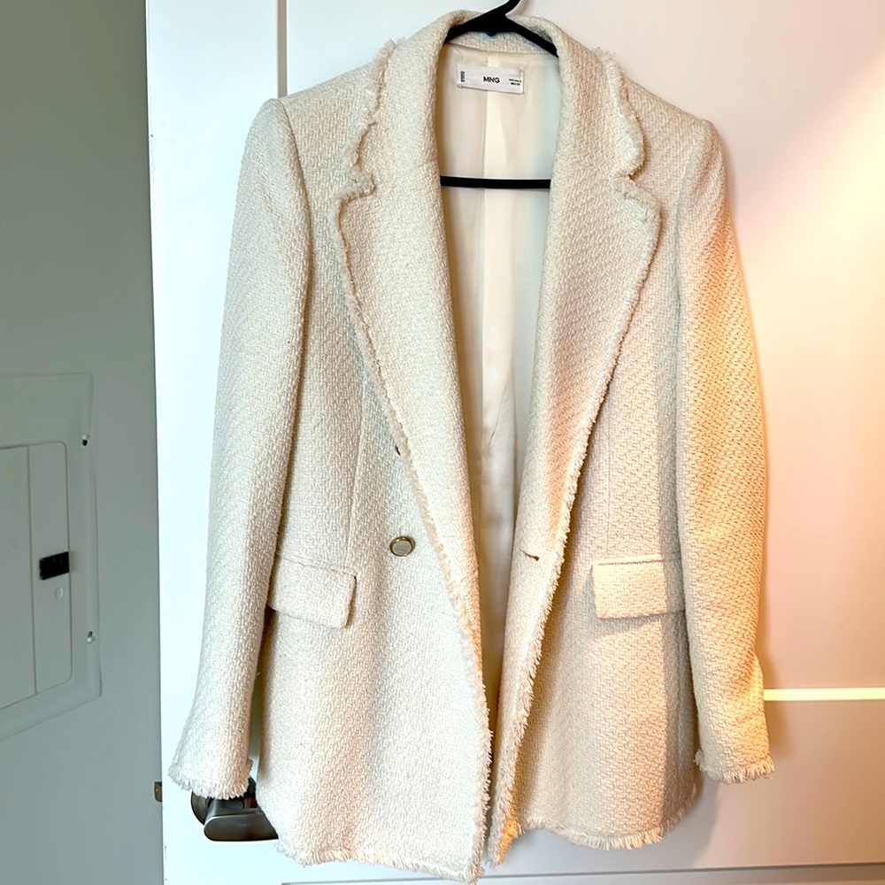 Mango Cream Blazer Size US Small